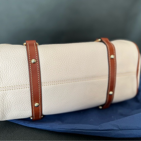 Dooney & Bourke Blush and Brown Satchel with Leather Accents - Picture 8 of 8